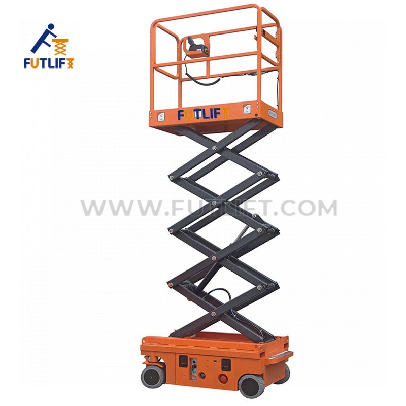 FUTLIFT Brand Hydraulic Steering Mini Self Propelled Scissor Lift 